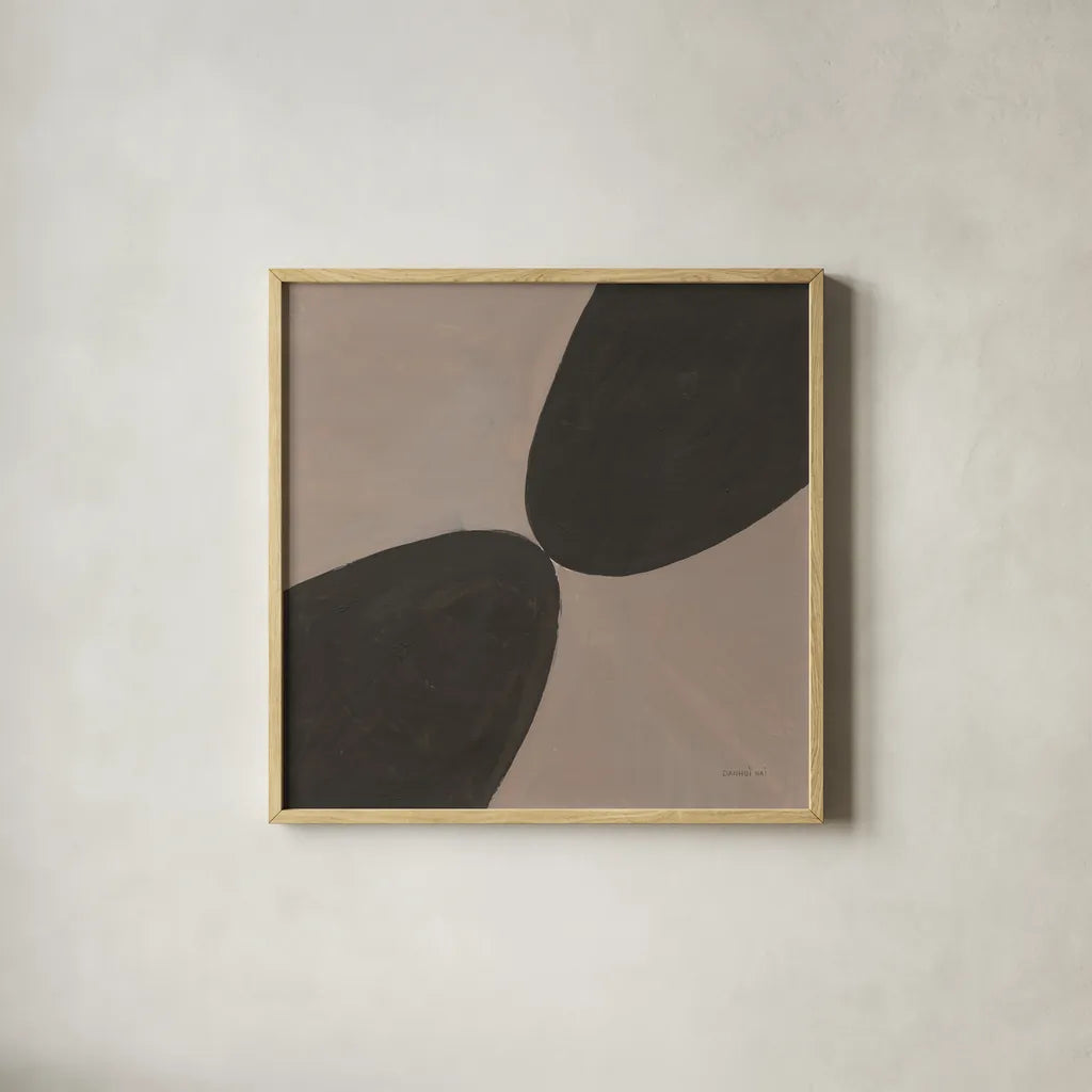 Unity by Danhui Nai. Shown in a natural wood glass frame for a timeless modern aesthetic. Available as an archival giclee rolled canvas, fine art paper, or poster print. SKU 85210a.