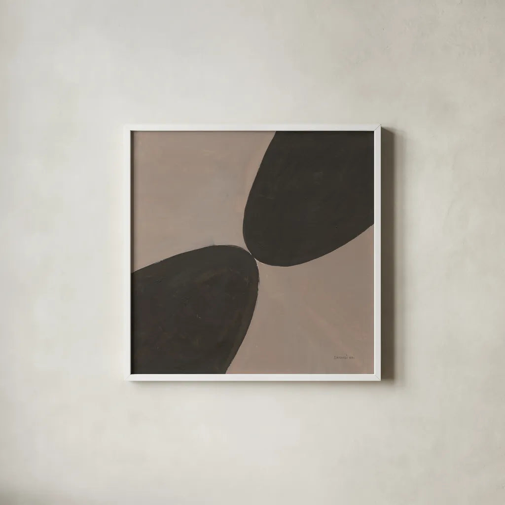 Unity by Danhui Nai. Shown in a crisp white glass frame for a clean and minimalist style. Available as an archival giclee rolled canvas, fine art paper, or poster print. SKU 85210a.