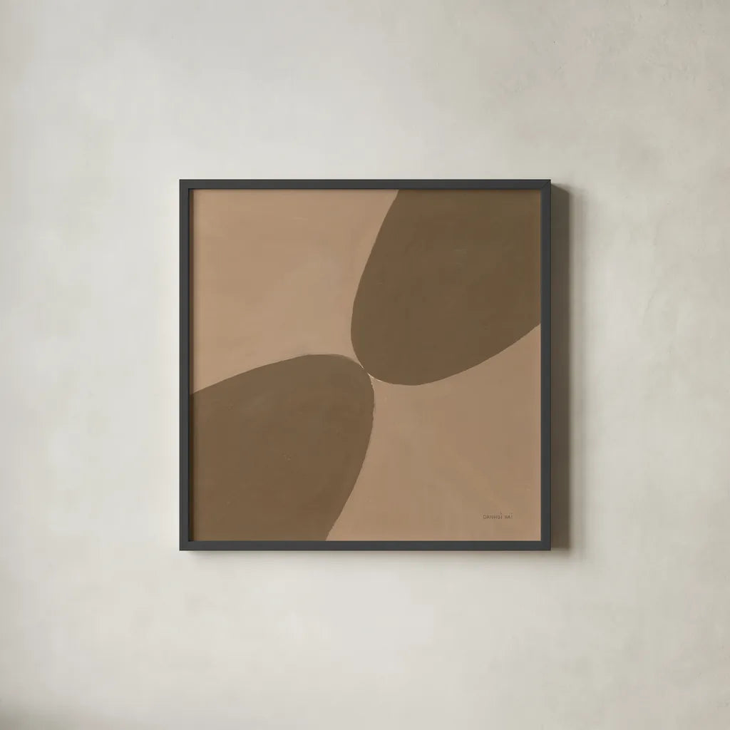 Unity Brown by Danhui Nai. Shown in a sleek black glass frame for a contemporary gallery look. Available as an archival giclee rolled canvas, fine art paper, or poster print. SKU 85454a.