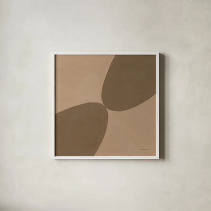 Unity Brown by Danhui Nai. Shown in a crisp white glass frame for a clean and minimalist style. Available as an archival giclee rolled canvas, fine art paper, or poster print. SKU 85454a.