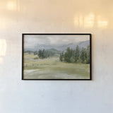 Valley Retreat by Danhui Nai. shown as a paper print in a black flame. Available as a archival giclee rolled canvas, fine art paper, or poster print. SKU 90238i.