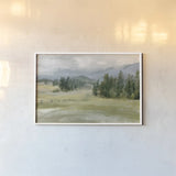 Valley Retreat by Danhui Nai. shown as a paper print in a white frame. Available as a archival giclee rolled canvas, fine art paper, or poster print. SKU 90238i.