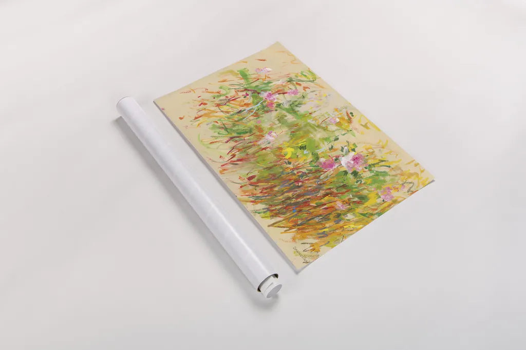 Vibrant Garden by Danhui Nai. shown as a rolled paper print. Available as archival giclee rolled canvas, fine art paper, or poster print. SKU 100023i.