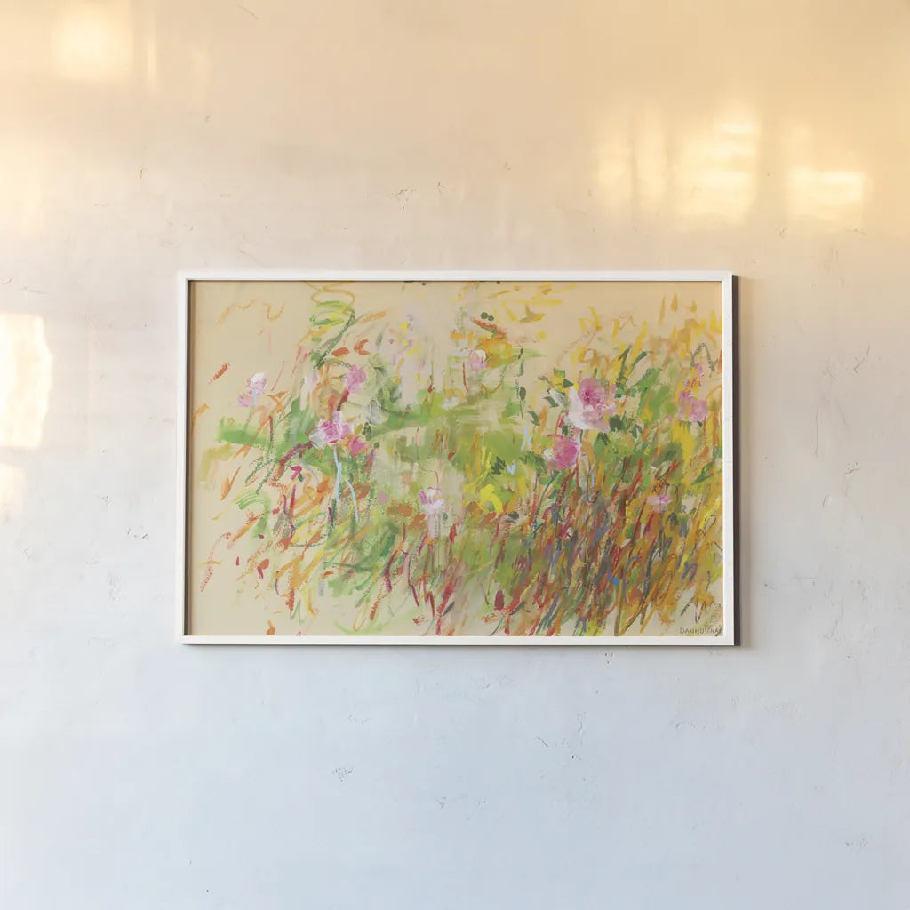 Vibrant Garden by Danhui Nai. shown as a paper print in a white frame. Available as a archival giclee rolled canvas, fine art paper, or poster print. SKU 100023i.