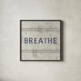 Victorian Bath Words I Sq by Danhui Nai. Shown in a sleek black glass frame for a contemporary gallery look. Available as an archival giclee rolled canvas, fine art paper, or poster print. SKU 82641a.