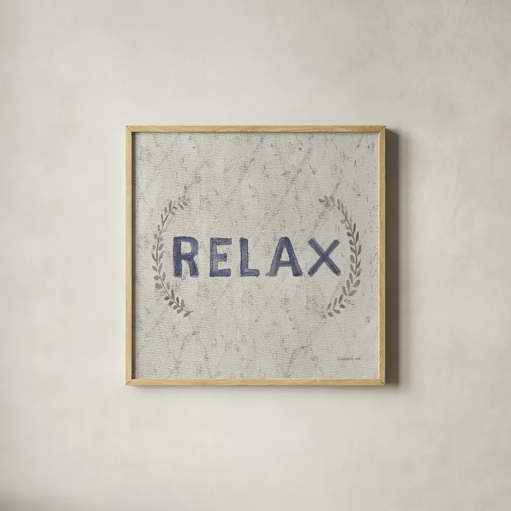 Victorian Bath Words II Sq by Danhui Nai. Shown in a natural wood glass frame for a timeless modern aesthetic. Available as an archival giclee rolled canvas, fine art paper, or poster print. SKU 82642a.