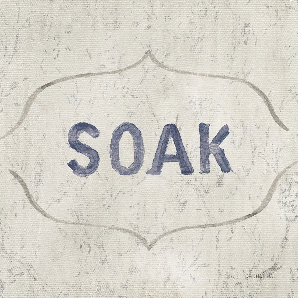 Victorian Bath Words III Sq by Danhui Nai. SKU 82643a. Archival Giclee Fine art print for wall decor.