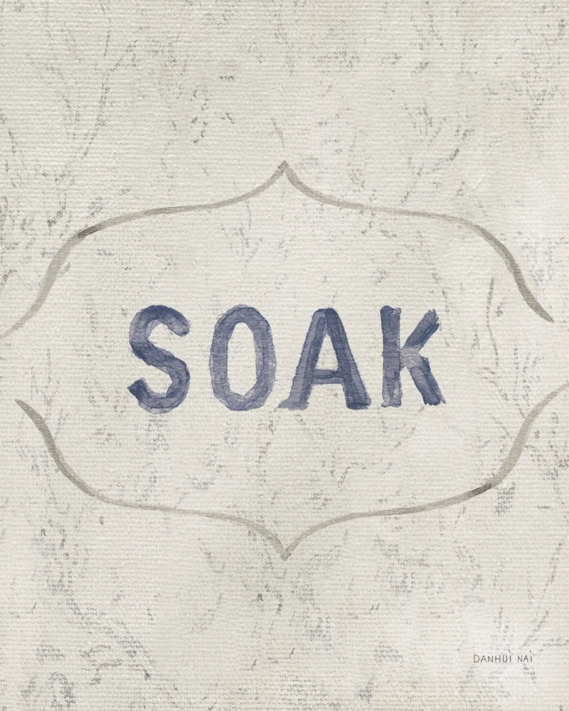 Victorian Bath Words III Vertical by Danhui Nai