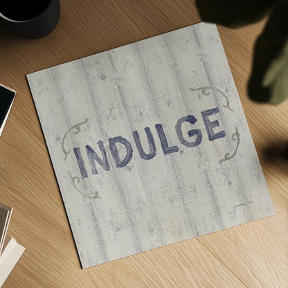 Victorian Bath Words IV Sq by Danhui Nai. Shown as a detailed flat fine art print, highlighting archival giclee quality. Available as an archival giclee rolled canvas, fine art paper, or poster print. SKU 82644a.