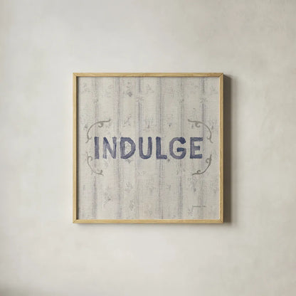 Victorian Bath Words IV Sq by Danhui Nai. Shown in a natural wood glass frame for a timeless modern aesthetic. Available as an archival giclee rolled canvas, fine art paper, or poster print. SKU 82644a.