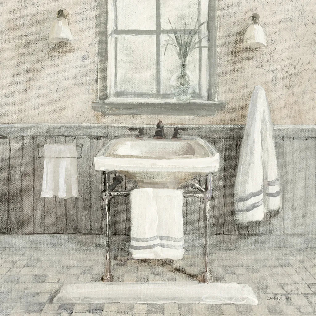 Victorian Sink I Neutral by Danhui Nai. SKU 88748a. Archival Giclee Fine art print for wall decor.