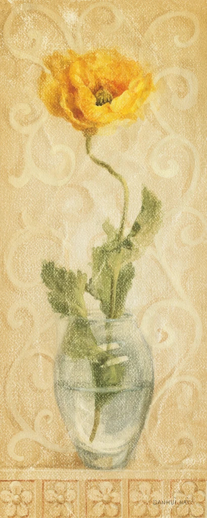 Vintage Poppy in Glass Vase by Danhui Nai