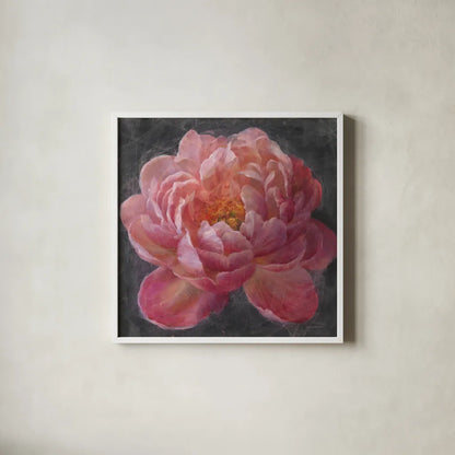Vivid Floral I by Danhui Nai. Shown in a crisp white glass frame for a clean and minimalist style. Available as an archival giclee rolled canvas, fine art paper, or poster print. SKU 4747a.