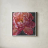 Vivid Floral I Crop by Danhui Nai. Shown in a crisp white glass frame for a clean and minimalist style. Available as an archival giclee rolled canvas, fine art paper, or poster print. SKU 4947a.