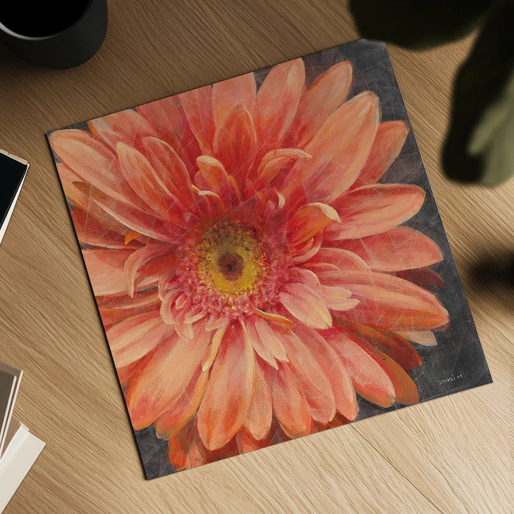 Vivid Floral II Crop by Danhui Nai. Shown as a detailed flat fine art print, highlighting archival giclee quality. Available as an archival giclee rolled canvas, fine art paper, or poster print. SKU 27968a.