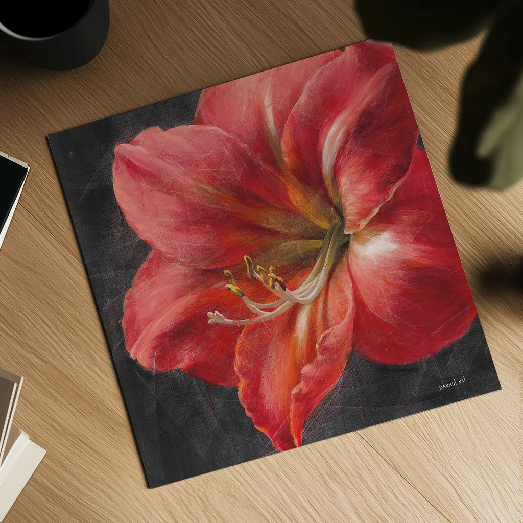 Vivid Floral III Crop by Danhui Nai. Shown as a detailed flat fine art print, highlighting archival giclee quality. Available as an archival giclee rolled canvas, fine art paper, or poster print. SKU 27969a.