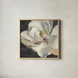 Vivid Floral IV Crop by Danhui Nai. Shown in a natural wood glass frame for a timeless modern aesthetic. Available as an archival giclee rolled canvas, fine art paper, or poster print. SKU 27970a.