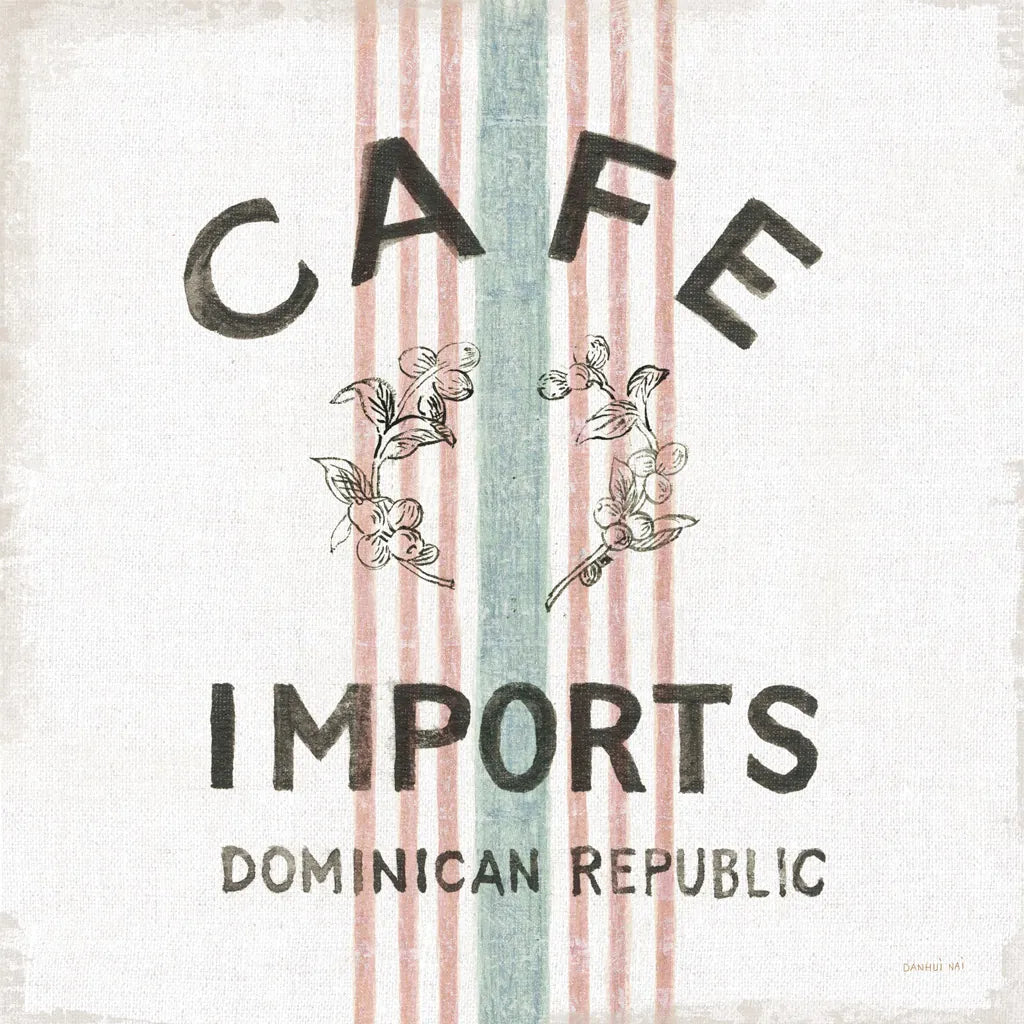 Wake Me Up Coffee Sack II Linen by Danhui Nai. SKU 61328a. Archival Giclee Fine art print for wall decor.