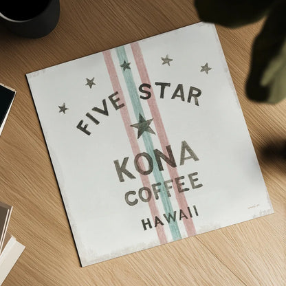 Wake Me Up Coffee Sack III by Danhui Nai. Shown as a detailed flat fine art print, highlighting archival giclee quality. Available as an archival giclee rolled canvas, fine art paper, or poster print. SKU 58861a.