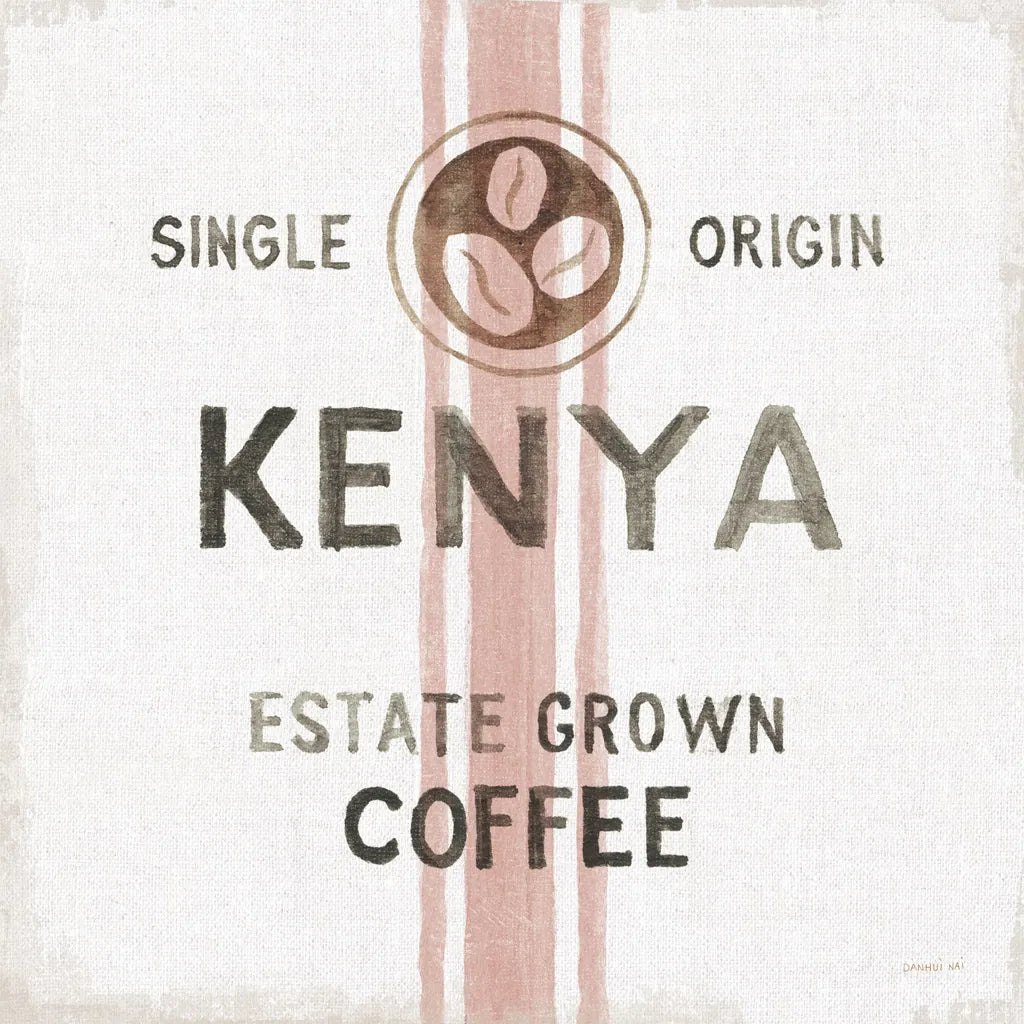 Wake Me Up Coffee Sack IV Linen by Danhui Nai. SKU 61330a. Archival Giclee Fine art print for wall decor.