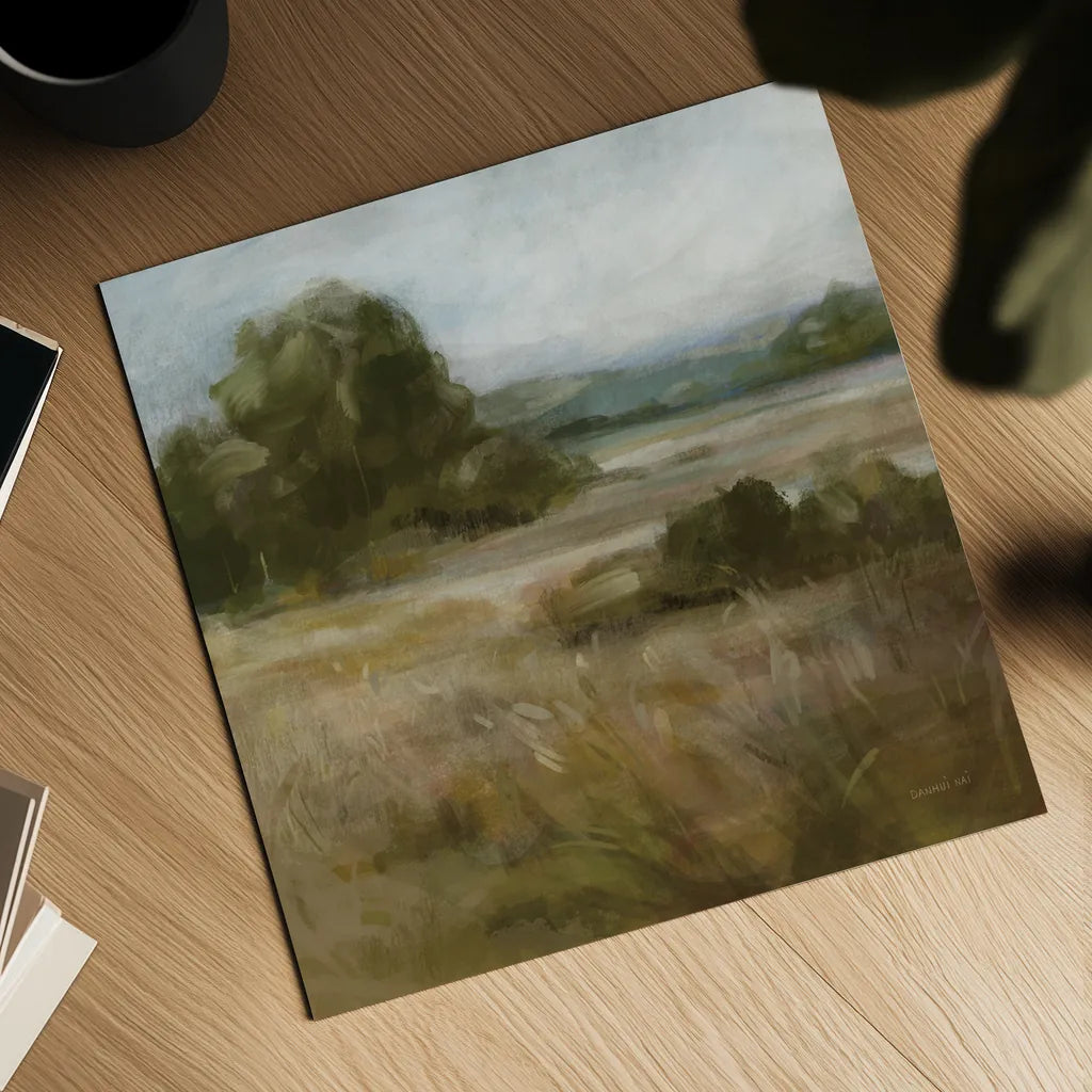 Warm Bay Trail by Danhui Nai. Shown as a detailed flat fine art print, highlighting archival giclee quality. Available as an archival giclee rolled canvas, fine art paper, or poster print. SKU 85391a.