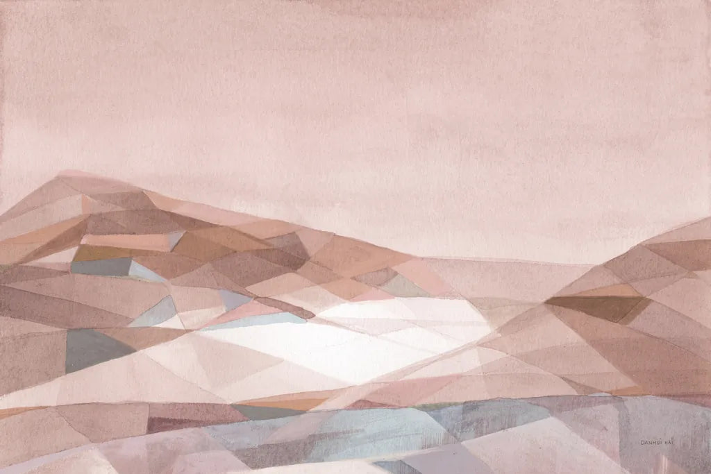 Warm Geometric Mountain by Danhui Nai. SKU 72047i. Archival Giclee Fine art print for wall decor.
