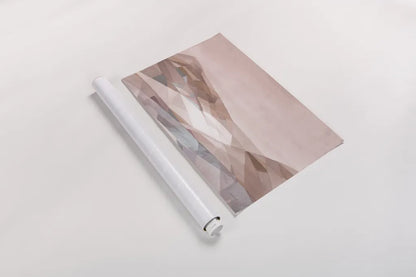 Warm Geometric Mountain by Danhui Nai. shown as a rolled paper print. Available as archival giclee rolled canvas, fine art paper, or poster print. SKU 72047i.