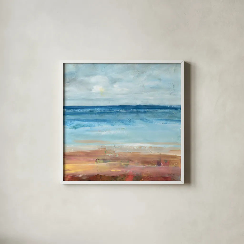 Water by Danhui Nai. Shown in a crisp white glass frame for a clean and minimalist style. Available as an archival giclee rolled canvas, fine art paper, or poster print. SKU 79295a.