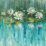 Water Lily Pond by Danhui Nai. SKU 28387a. Archival Giclee Fine art print for wall decor.