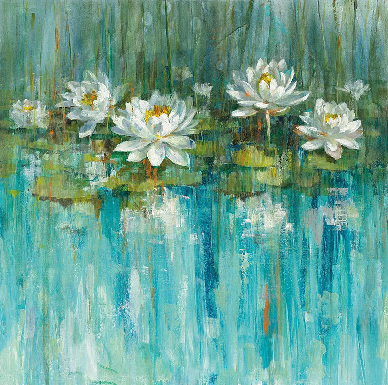 Water Lily Pond by Danhui Nai. SKU 28387a. Archival Giclee Fine art print for wall decor.