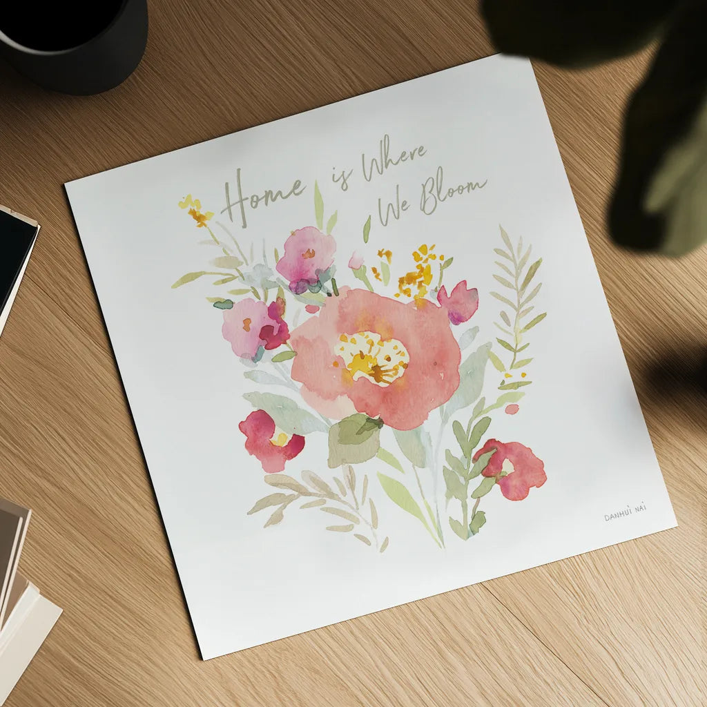 Watercolor Jewels III by Danhui Nai. Shown as a detailed flat fine art print, highlighting archival giclee quality. Available as an archival giclee rolled canvas, fine art paper, or poster print. SKU 64438a.