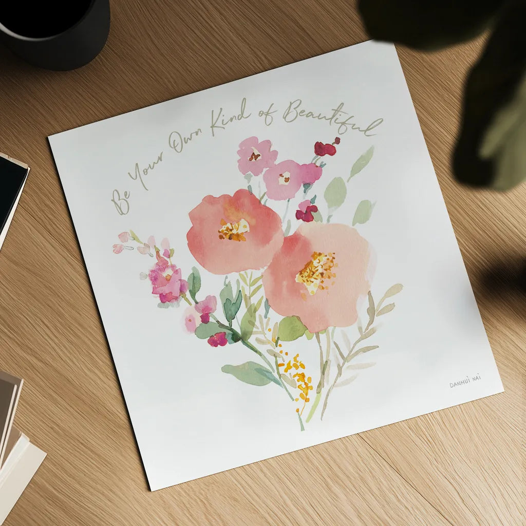 Watercolor Jewels IV by Danhui Nai. Shown as a detailed flat fine art print, highlighting archival giclee quality. Available as an archival giclee rolled canvas, fine art paper, or poster print. SKU 64439a.