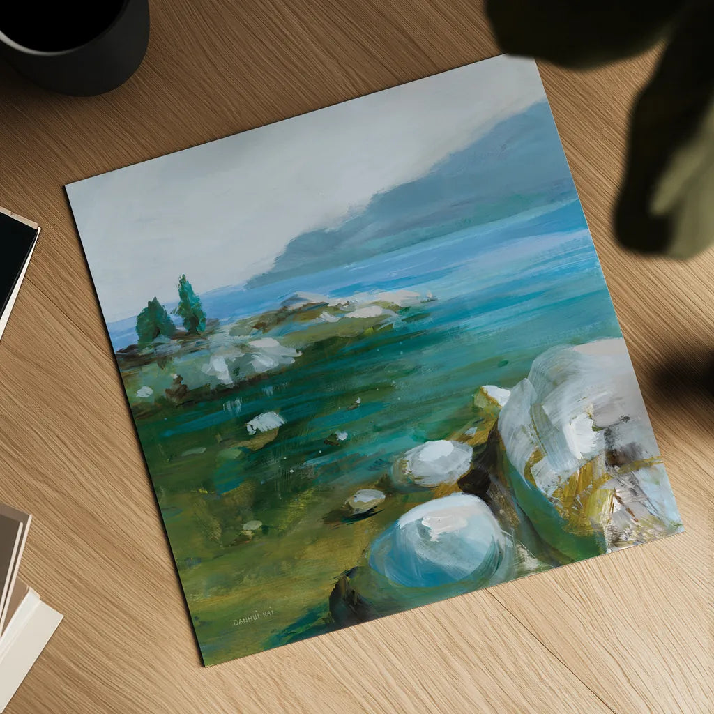 Western Lake I by Danhui Nai. Shown as a detailed flat fine art print, highlighting archival giclee quality. Available as an archival giclee rolled canvas, fine art paper, or poster print. SKU 81368a.