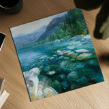 Western Lake II by Danhui Nai. Shown as a detailed flat fine art print, highlighting archival giclee quality. Available as an archival giclee rolled canvas, fine art paper, or poster print. SKU 81369a.
