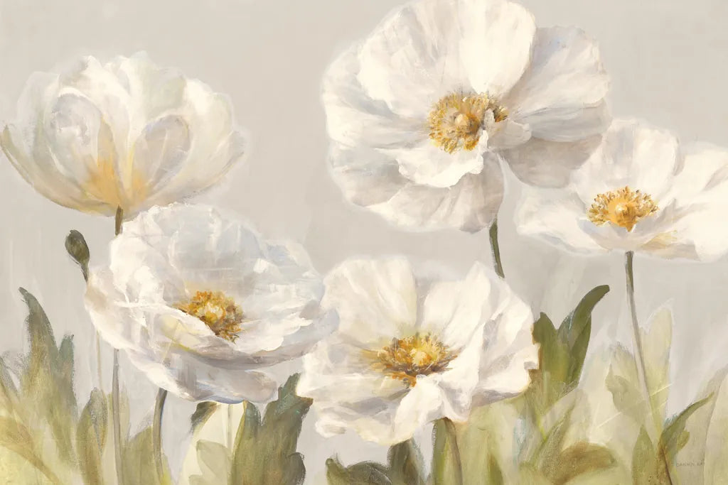 White Anemones by Danhui Nai. SKU 66875i. Archival Giclee Fine art print for wall decor.