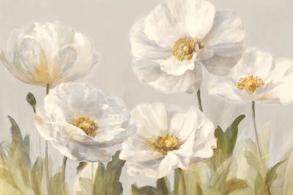 White Anemones by Danhui Nai. SKU 66875i. Archival Giclee Fine art print for wall decor.