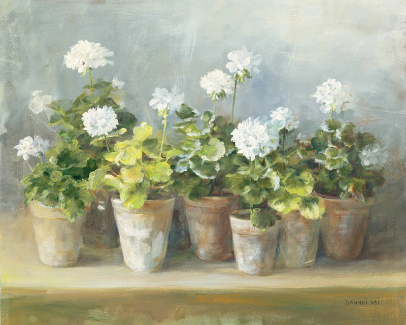 White Geraniums by Danhui Nai