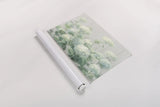 White Hydrangea Garden Sage on Wood Crop by Danhui Nai. shown as a rolled paper print. Available as archival giclee rolled canvas, fine art paper, or poster print. SKU 48404i.