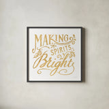 White and Bright Christmas I by Danhui Nai. Shown in a sleek black glass frame for a contemporary gallery look. Available as an archival giclee rolled canvas, fine art paper, or poster print. SKU 64911a.
