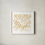 White and Bright Christmas I by Danhui Nai. Shown in a crisp white glass frame for a clean and minimalist style. Available as an archival giclee rolled canvas, fine art paper, or poster print. SKU 64911a.