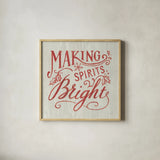 White and Bright Christmas I on Wood by Danhui Nai. Shown in a natural wood glass frame for a timeless modern aesthetic. Available as an archival giclee rolled canvas, fine art paper, or poster print. SKU 65626a.