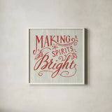 White and Bright Christmas I on Wood by Danhui Nai. Shown in a crisp white glass frame for a clean and minimalist style. Available as an archival giclee rolled canvas, fine art paper, or poster print. SKU 65626a.