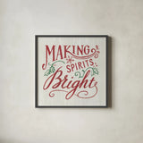 White and Bright Christmas I on Wood RG by Danhui Nai. Shown in a sleek black glass frame for a contemporary gallery look. Available as an archival giclee rolled canvas, fine art paper, or poster print. SKU 75710a.