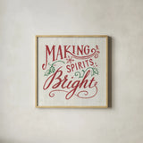 White and Bright Christmas I on Wood RG by Danhui Nai. Shown in a natural wood glass frame for a timeless modern aesthetic. Available as an archival giclee rolled canvas, fine art paper, or poster print. SKU 75710a.