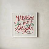 White and Bright Christmas I on Wood RG by Danhui Nai. Shown in a crisp white glass frame for a clean and minimalist style. Available as an archival giclee rolled canvas, fine art paper, or poster print. SKU 75710a.
