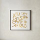 White and Bright Christmas II by Danhui Nai. Shown in a sleek black glass frame for a contemporary gallery look. Available as an archival giclee rolled canvas, fine art paper, or poster print. SKU 64912a.