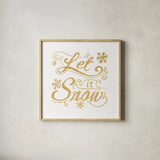 White and Bright Christmas III by Danhui Nai. Shown in a natural wood glass frame for a timeless modern aesthetic. Available as an archival giclee rolled canvas, fine art paper, or poster print. SKU 64913a.