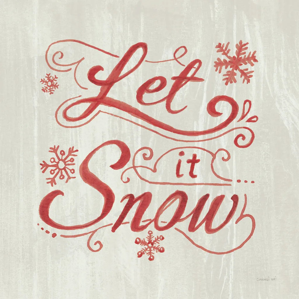 White and Bright Christmas III on Wood by Danhui Nai. SKU 65628a. Archival Giclee Fine art print for wall decor.