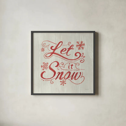 White and Bright Christmas III on Wood by Danhui Nai. Shown in a sleek black glass frame for a contemporary gallery look. Available as an archival giclee rolled canvas, fine art paper, or poster print. SKU 65628a.