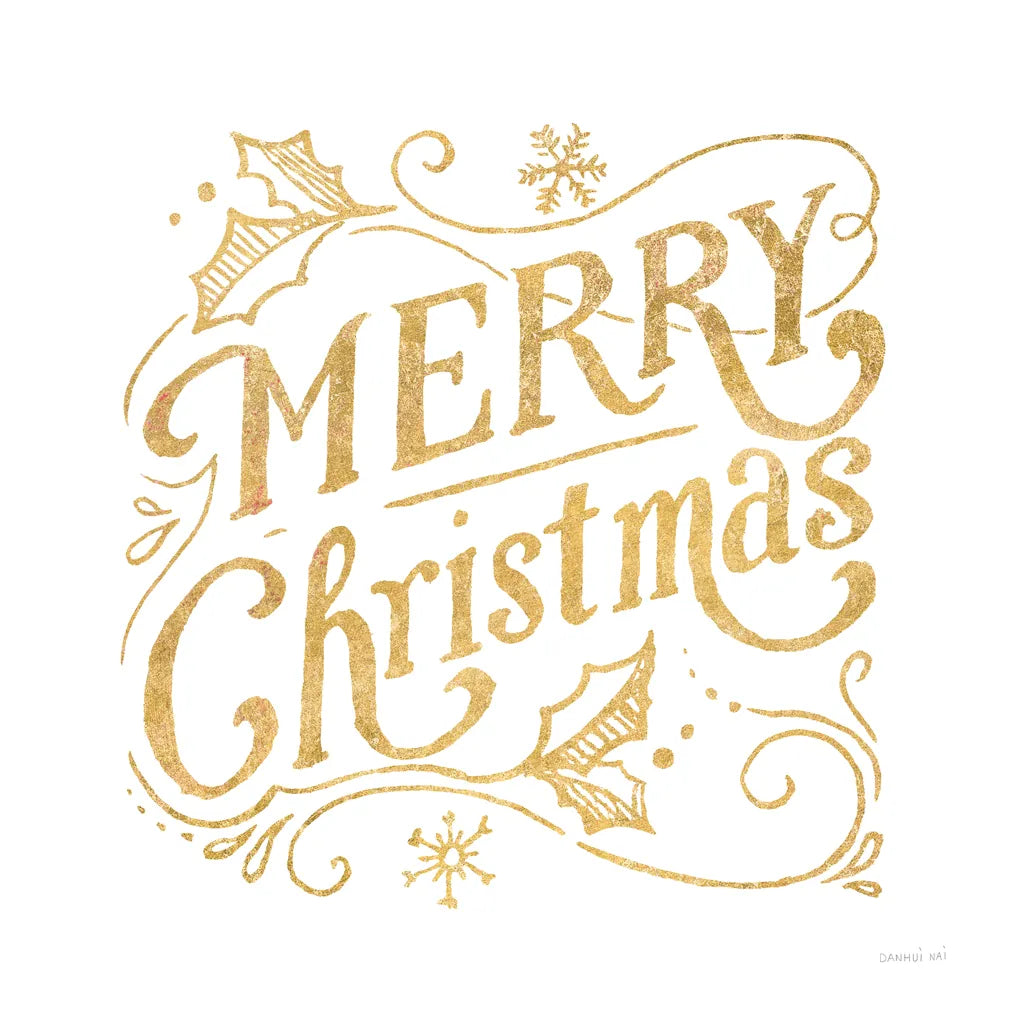 White and Bright Christmas IV by Danhui Nai. SKU 64914a. Archival Giclee Fine art print for wall decor.